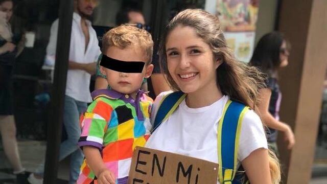 Eva Morera y su hijo.