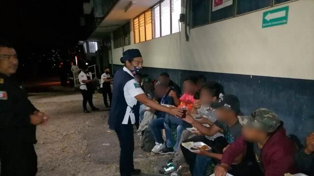 Migrantes rescatados en Chiapas