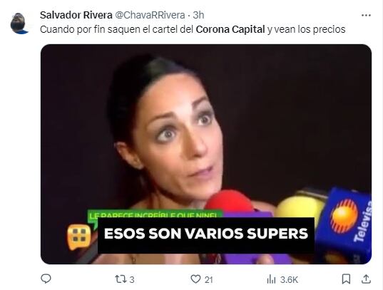 Memes por el cartel del Corona Capital 2024