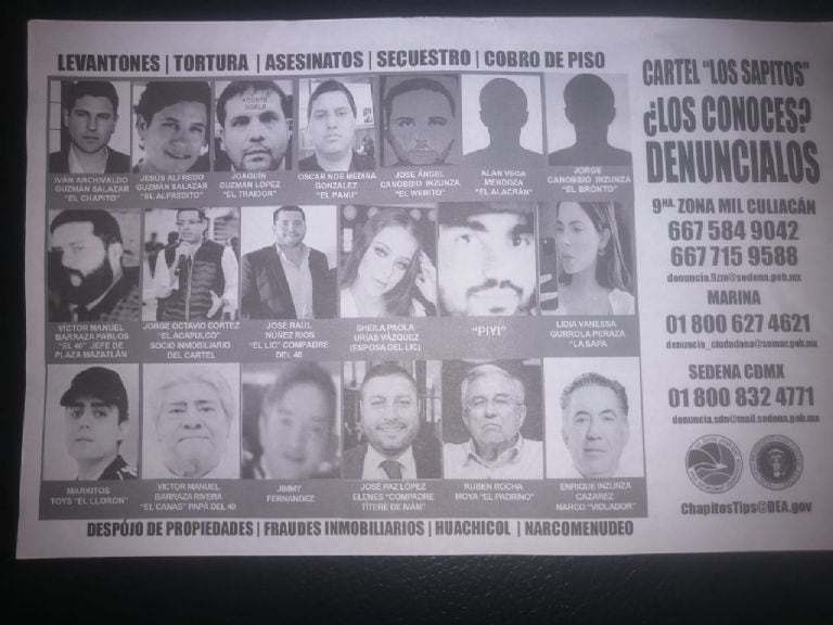 Volante tirado en Culiacán y Mazatlán