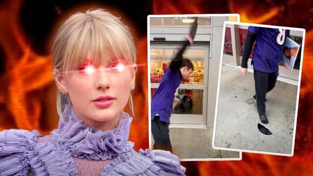 Un fan de los Ravens rompió un disco de Taylor Swift previo al partido contra los Kansas City Chiefs