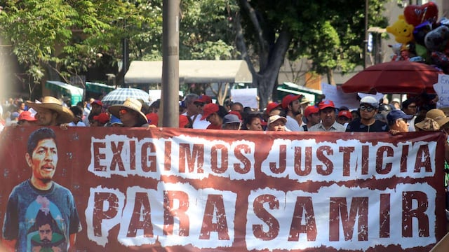 Protesta asesinato de Samir el pasado 20 de febrero.