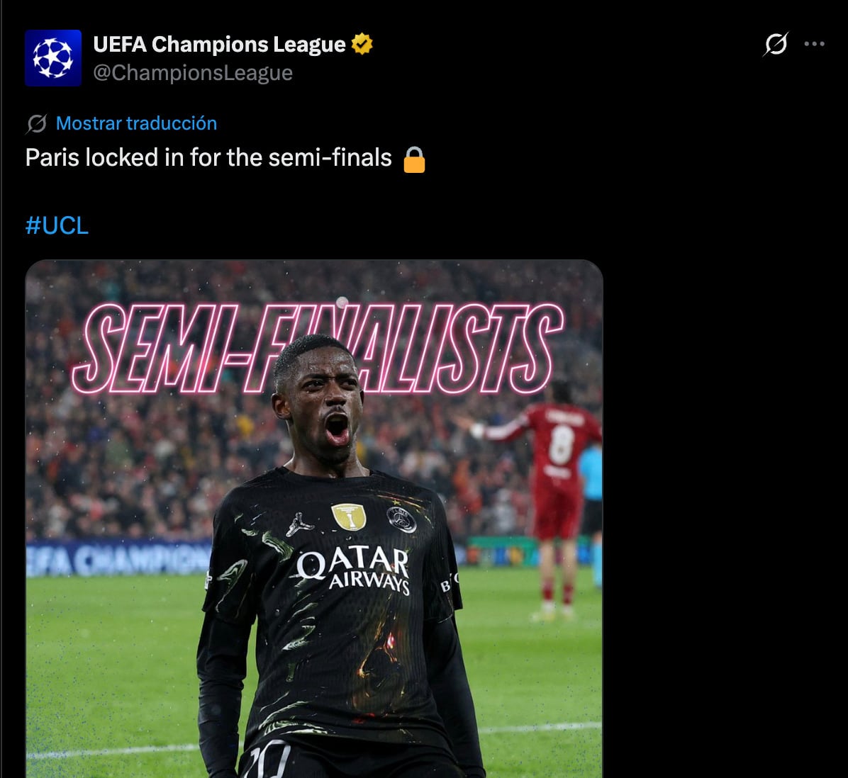 PSG avanzó a semifinales de Champions