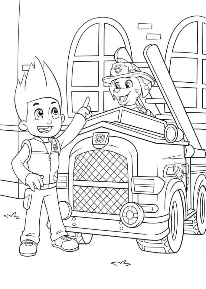 5 dibujos de los Big Truck Pups de Paw Patrol: Plantillas bonitas para imprimir y colorear