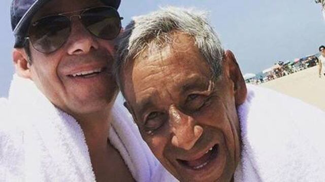 Yordi Rosado y su padre