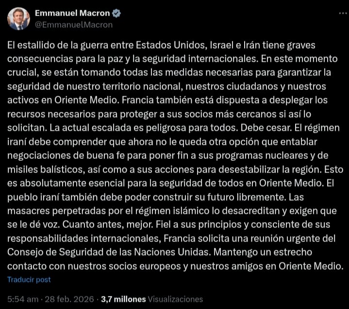 Reacciones del mundo tras ataque a Irán