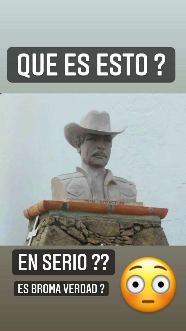 A José Manuel Figueroa no le gustó el busto de su padre