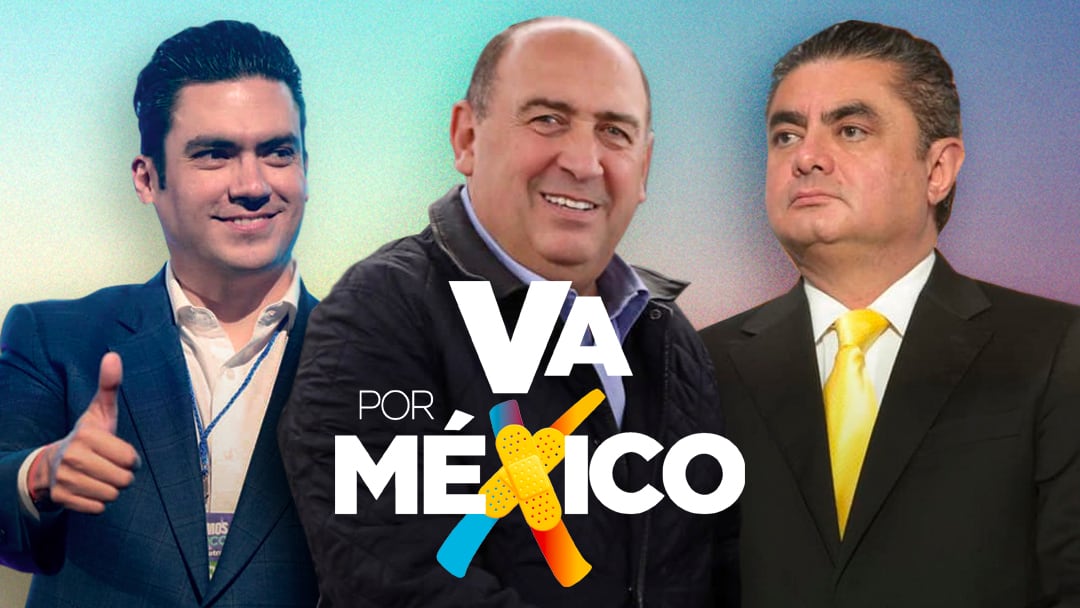 Jorge Romero (PAN), Rubén Moreira (PRI) y Luis Cházaro (PRD) relanzan Va por México en la Cámara de Diputados