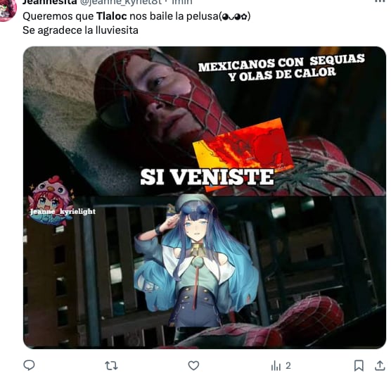Memes agradecen a Tláloc por la lluvia en la CDMX