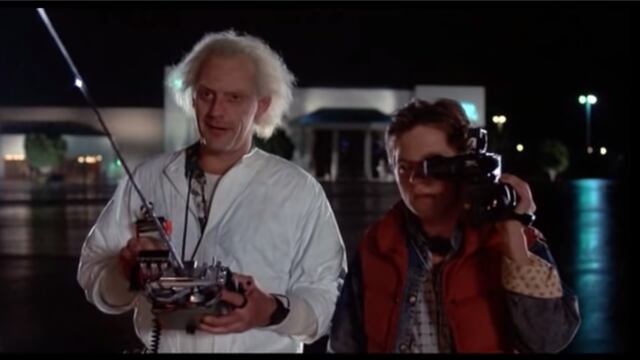 Escena de Volver al Futuro