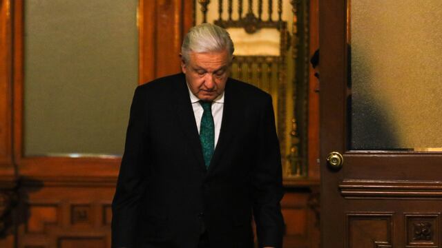 Andrés Manuel López Obrador, presidente de México durante conferencia de prensa en Palacio Nacional