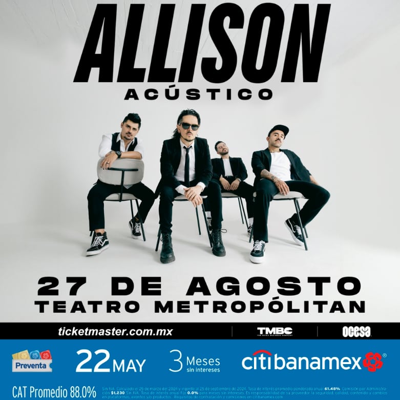 Allison en concierto acústico en el Teatro Metropólitan