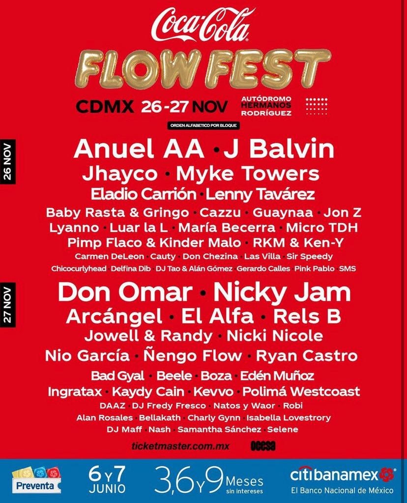 Coca-Cola Flow Fest, cartel