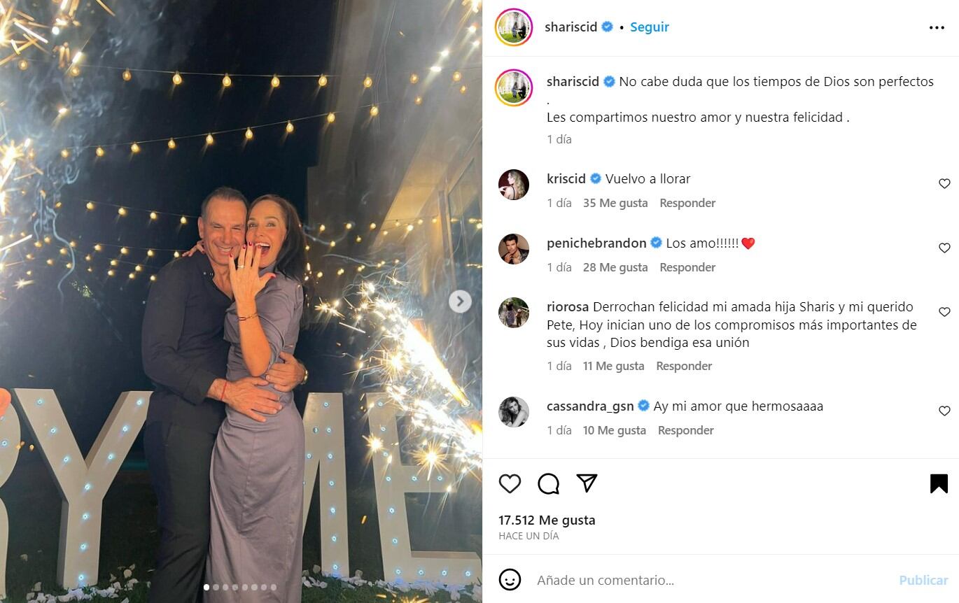 Sharis Cid y su novio Pedro Canavati