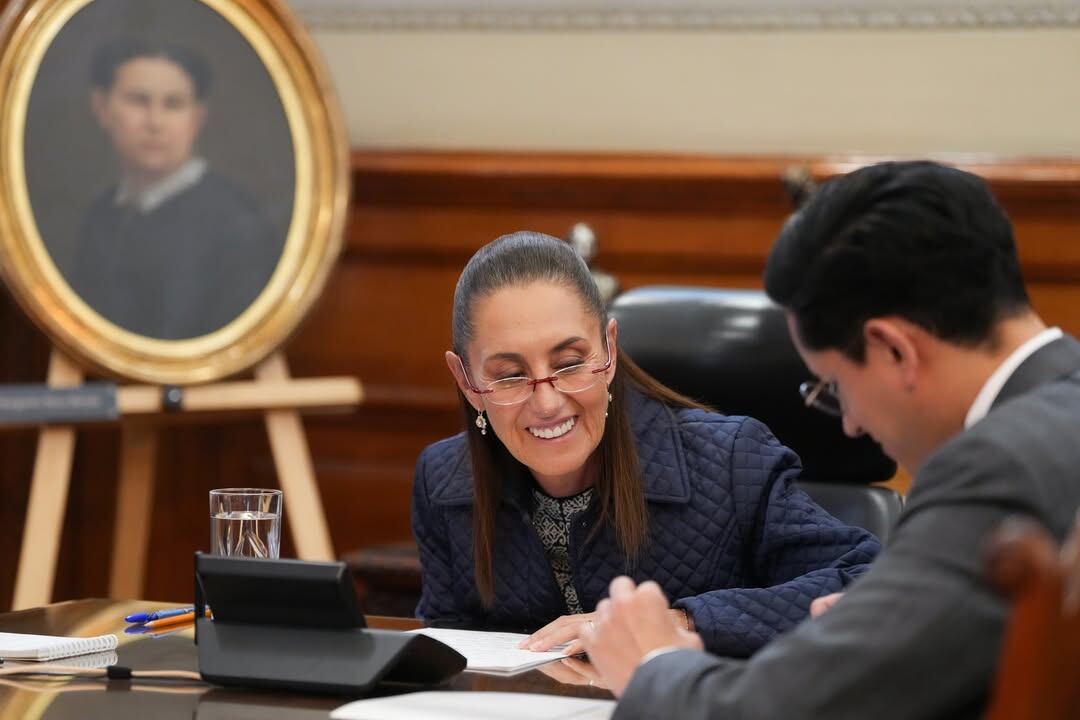 Claudia Sheinbaum y Roberto Velasco en llamada con Donald Trump.