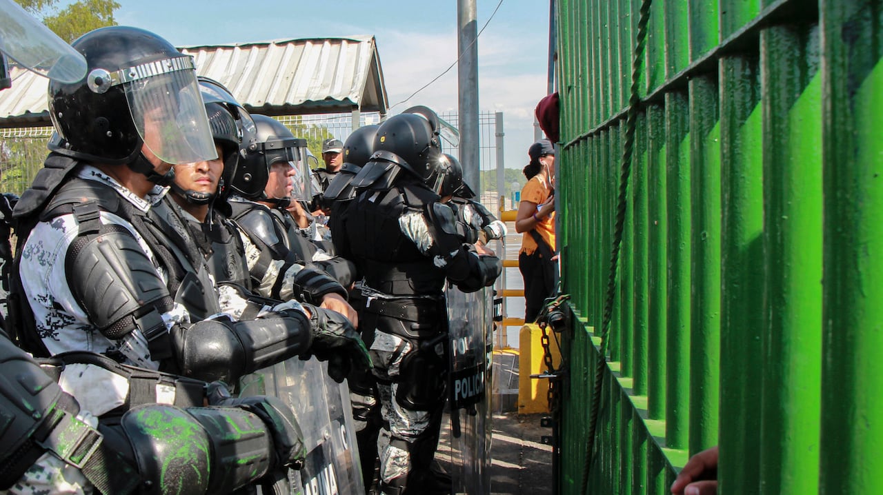 Elementos de la Guardia Nacional en Guatemala