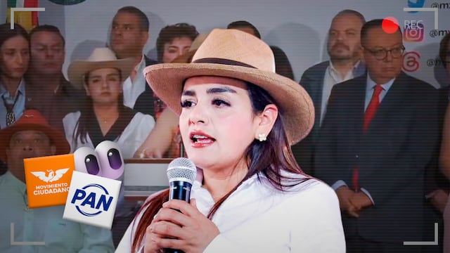Grecia Quiroz llega a San Lázaro acompañada por diputados del PAN y MC