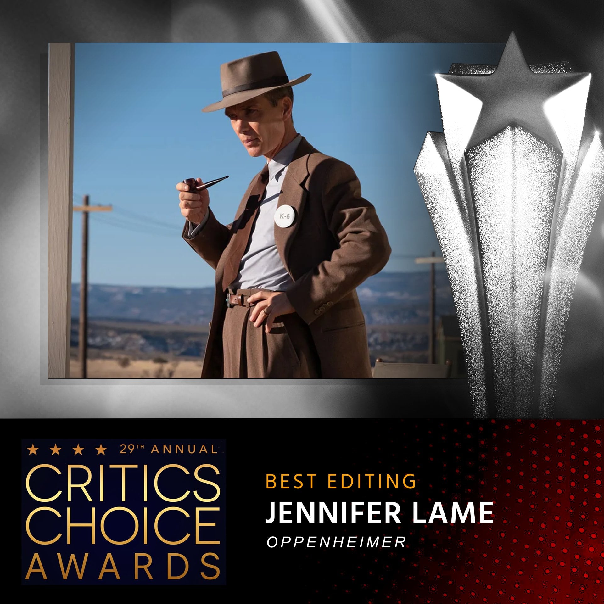 Oppenheimer, ganadora Critics Choice Awards 2024