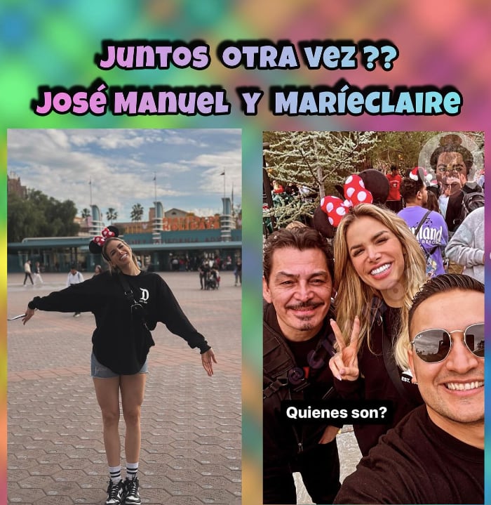 Marie Claire Harp y José Manuel Figueroa juntos en Disneylandia
