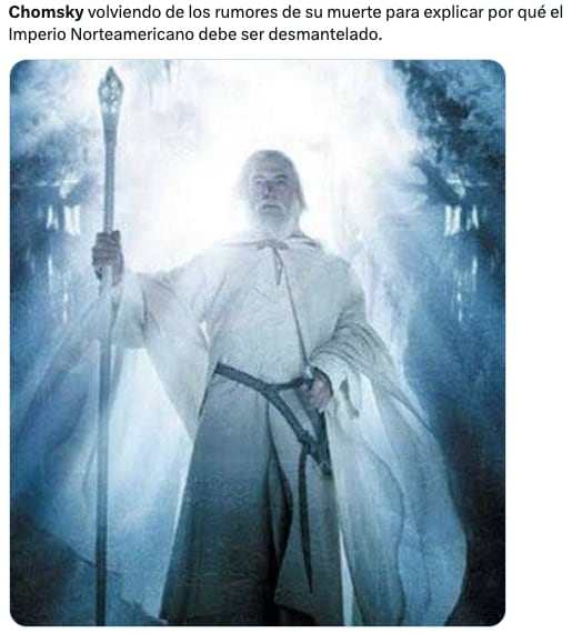 Los memes de la muerte falsa de Noam Chomsky