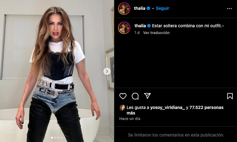 Thalía se dice soltera