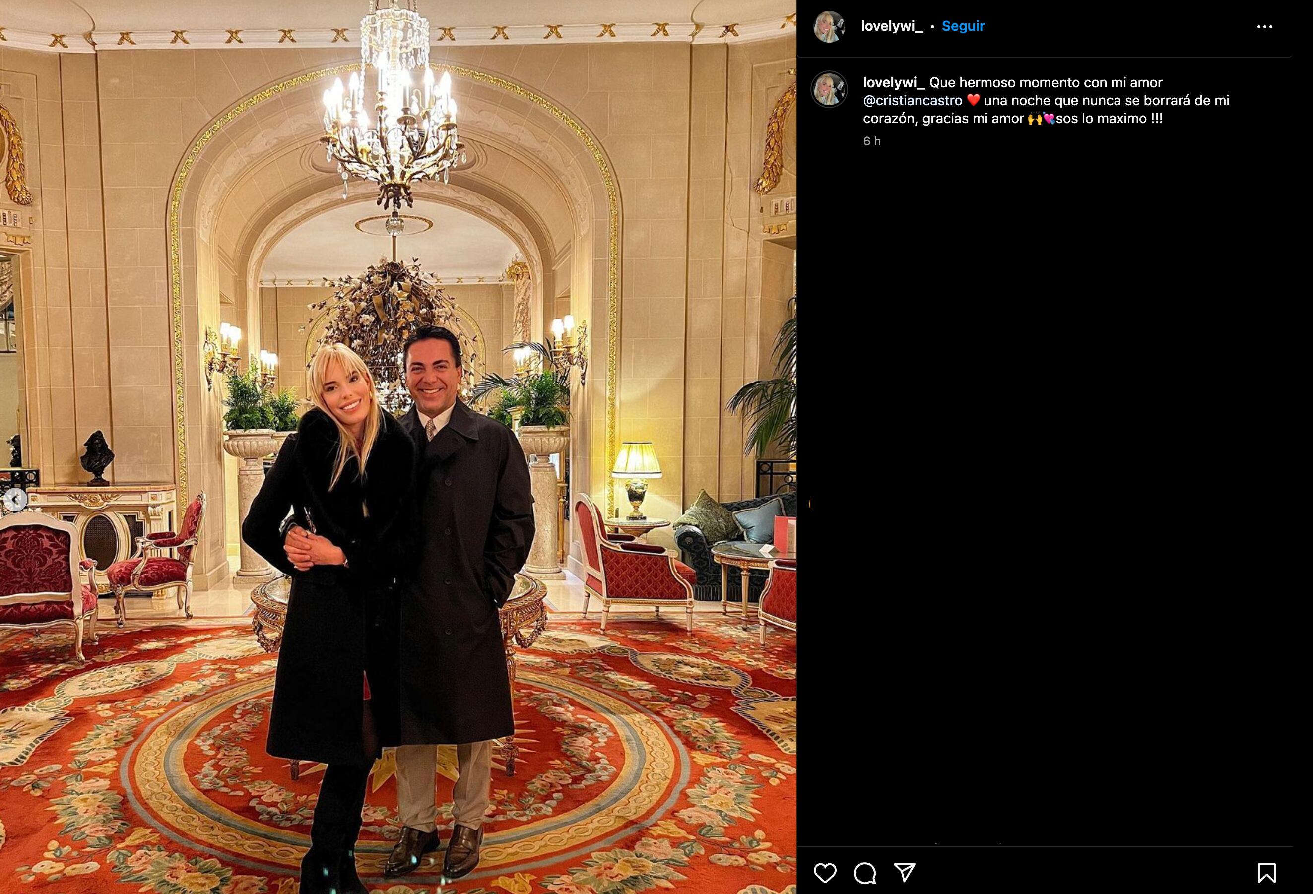 Ingrid Wagner presume su noviazgo con Cristian Castro