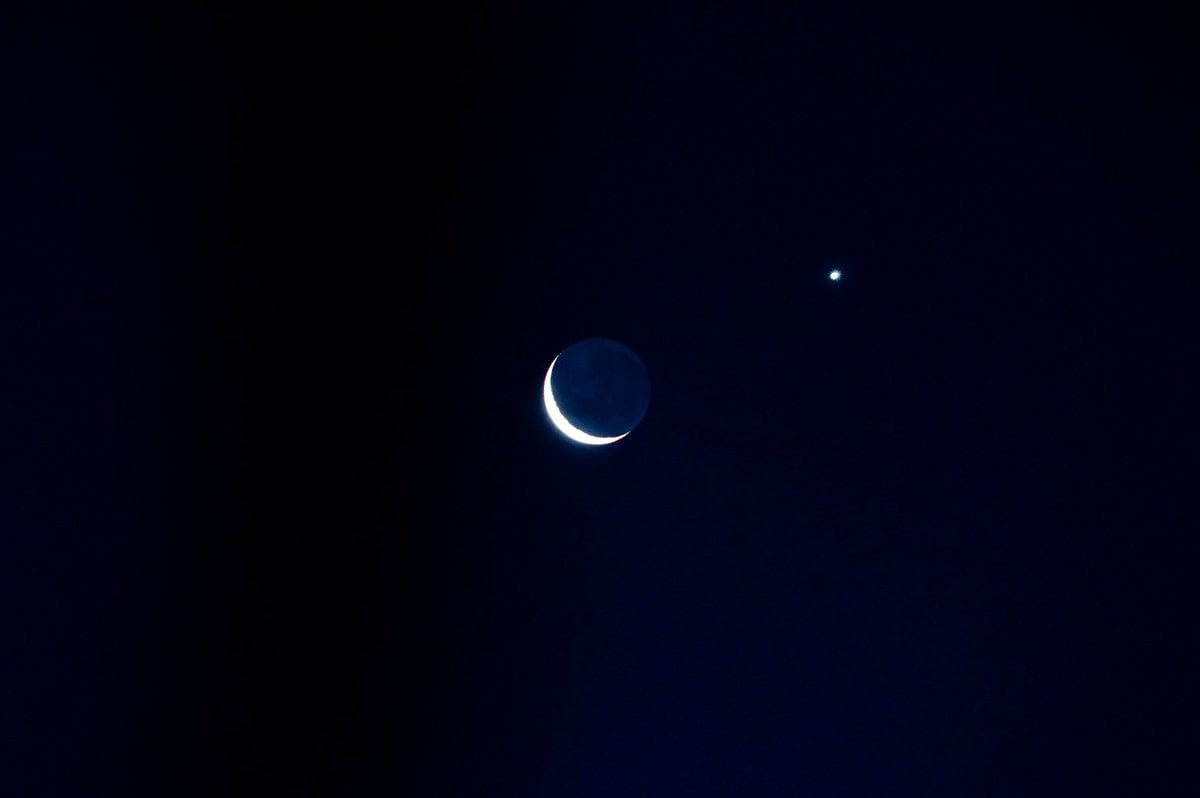 Conjunción de la Luna y Venus