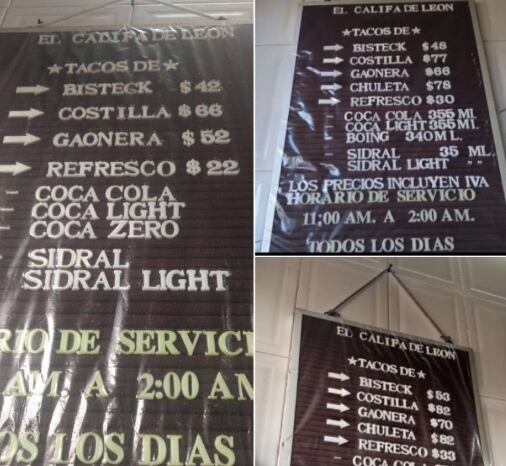 Así han cambiado los Precios en El Califa de León