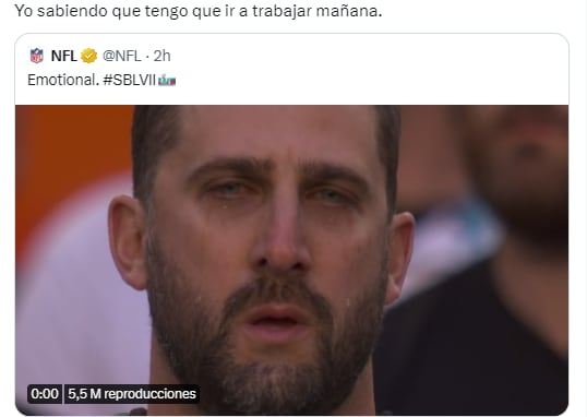 Super Bowl LVII: Meme de las lágrimas del entrenador de Philadelphia Eagles.