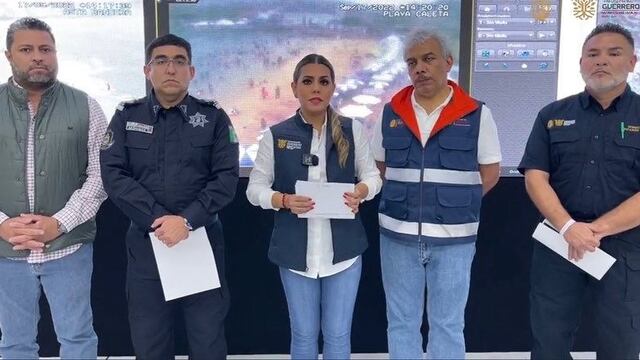 Evelyn Salgado, Santos Ramírez Cuevas y personal de Protección Civil y Seguridad atentos al paso de Lester y Madeline