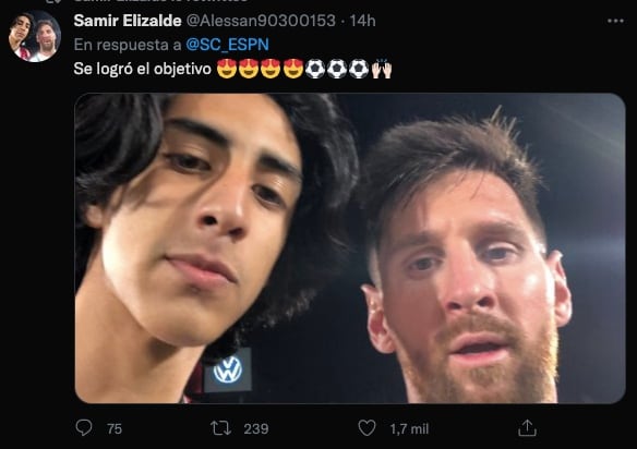 Samir Elizalde, el fan que se tomó una selfie con Messi