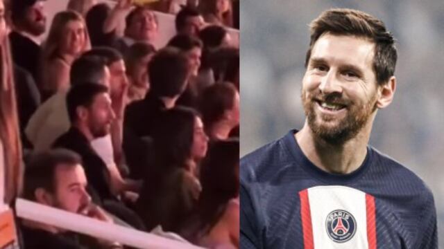 Messi en el concierto de Coldplay