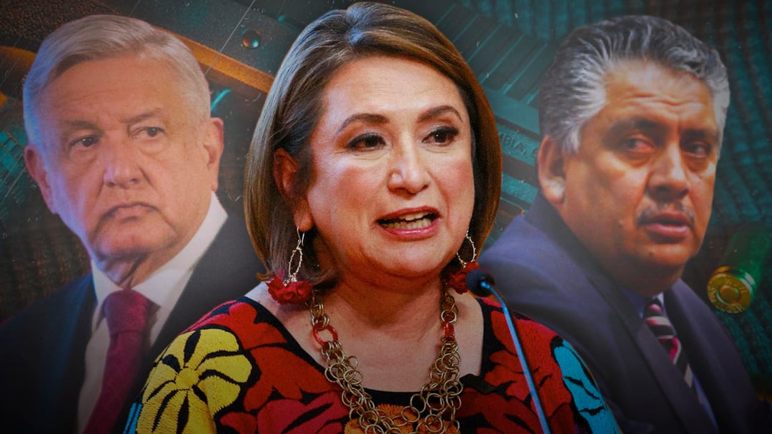 AMLO, Xóchitl Gálvez y Guadalupe Acosta Naranjo