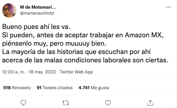 Ex empleada de Amazón México denuncia que no hubo pago de utilidades