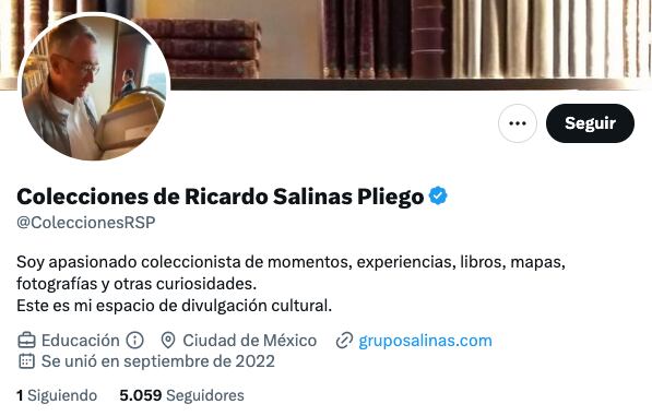 Cuenta de Twitter alterna de Ricardo Salinas Pliego