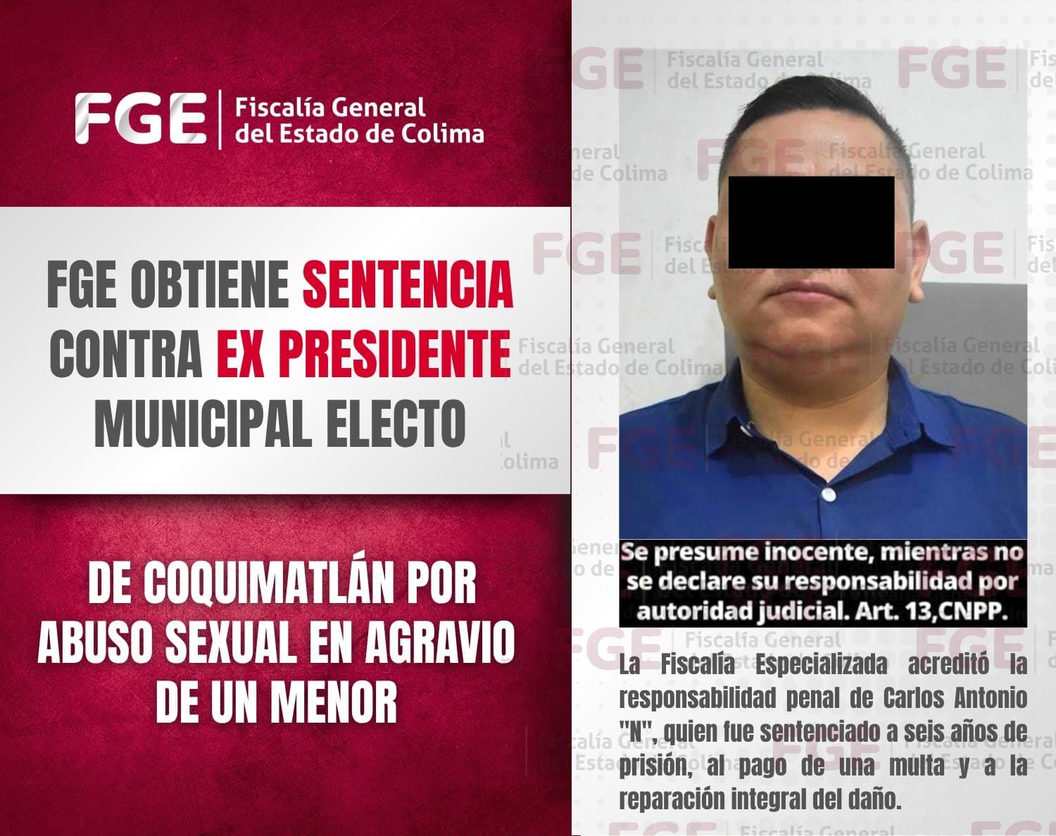 Sentencian a Antonio Chavira, exalcalde electo de Coquimatlán, por abuso sexual