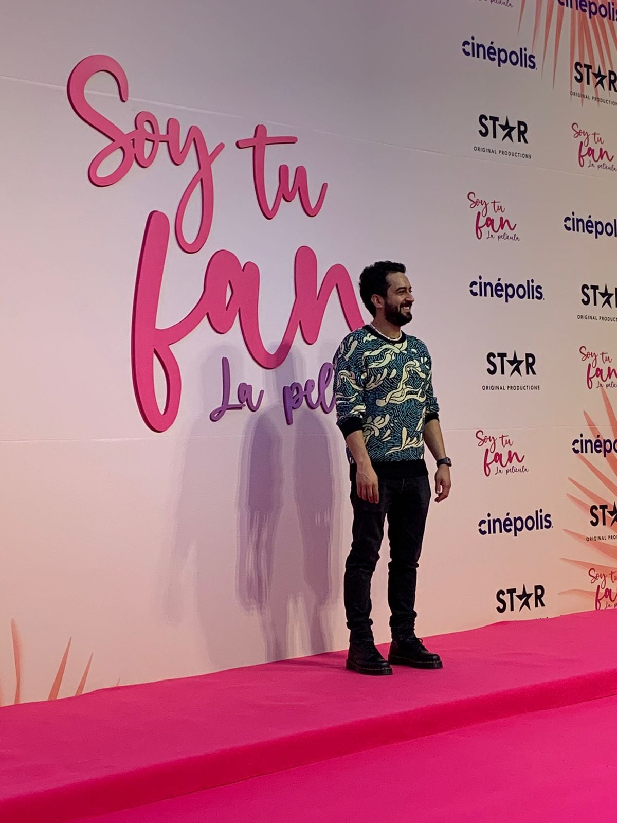 Daniel Tovar, alfombra rosa de Soy tu fan la película