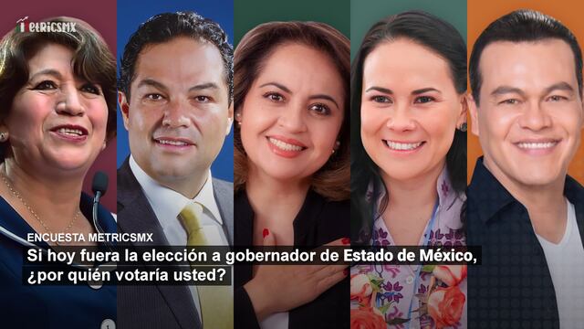 Elecciones 2023, Estado de México: Delfina Gómez Álvarez, Enrique Vargas del Villar, Juan Manuel Zepeda Hernández, Alejandra Del Moral Vela y Ana Lilia Herrera Anzaldo en la Encuesta MetricsMx de agosto de 2022
