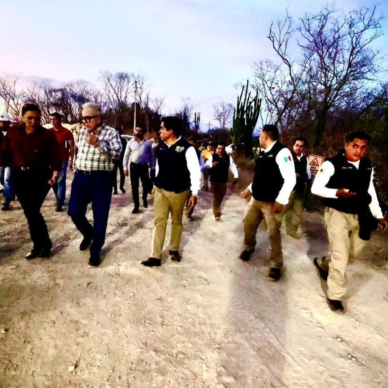 Rubén Rocha supervisa rescate de mineros atrapados en mina Santa Fe