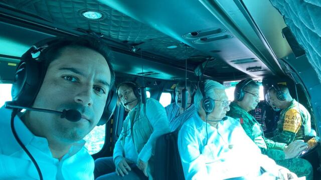 AMLO y Mauricio Vila en supervisión de Tren Maya