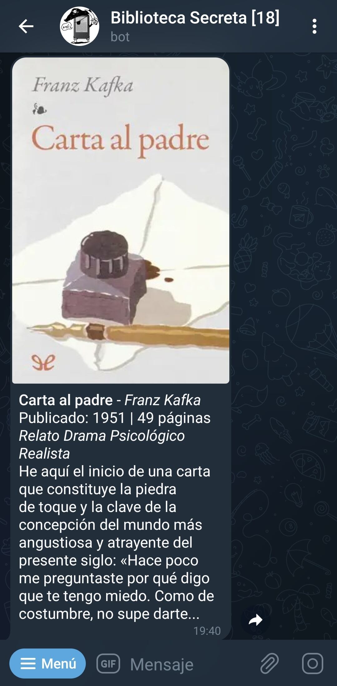 Biblioteca de 'Telegram', incluye portadas