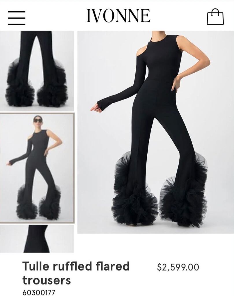 Pantalones que vende Ivonne en colaboración con Martha Debayle