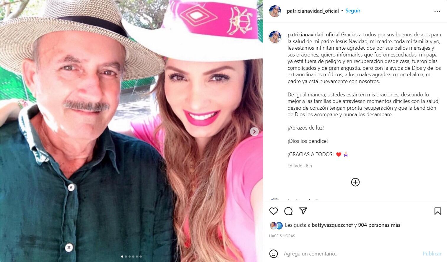 Paty Navidad y su papá