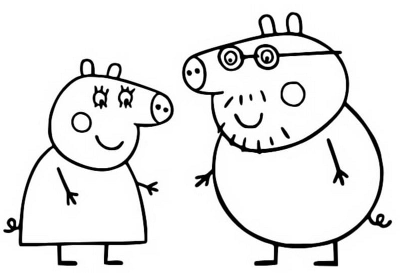 Mamá Cerdita de Peppa Pig: 10 dibujos para el Día de la Madre bonitos que puedes colorear y regalar