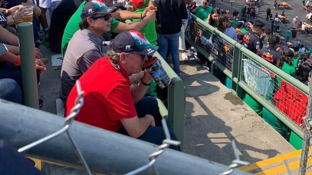 Mario Delgado, presidente de Morena, en el Gran Premio de México