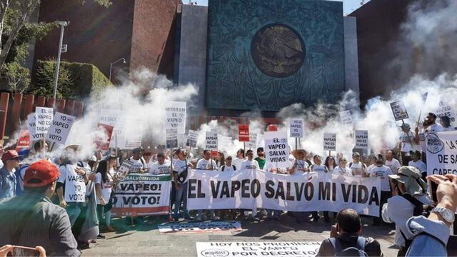 Protesta de vapeadores.