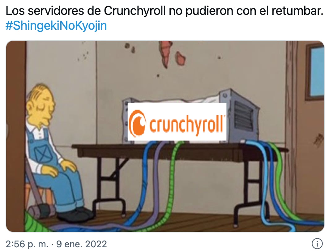 Caída de Crunchyroll por estreno de 'Attack on Titan'