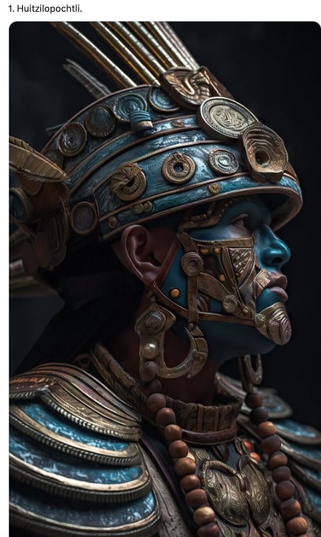 Inteligencia Artificial recrear a dioses mexicas como Caballeros del Zodiaco