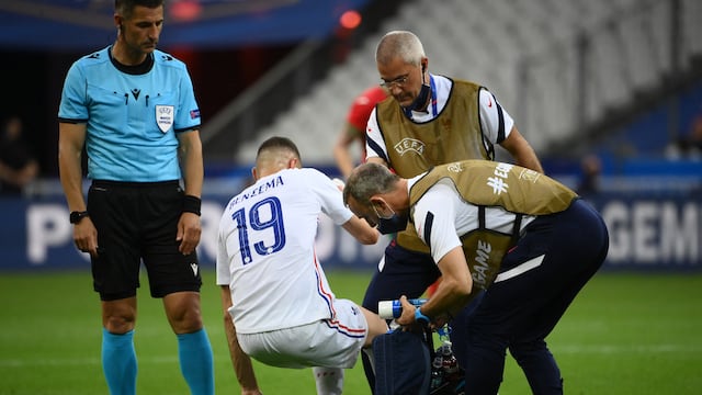 Karim Benzema sufrió una lesión en un partido amistoso