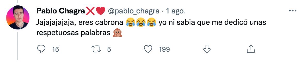 Pablo Chagra no sabía que Santiago habló de él